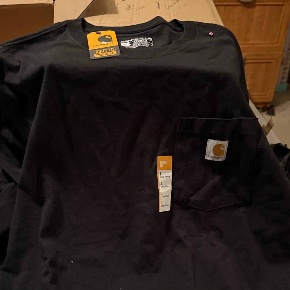 Carhartt Black Loose Fit Long Sleeve Tee - Picture 5 of 5